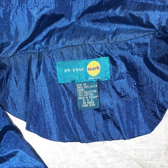 Vintage On your mark blue bomber jacket - Picture 3 of 3